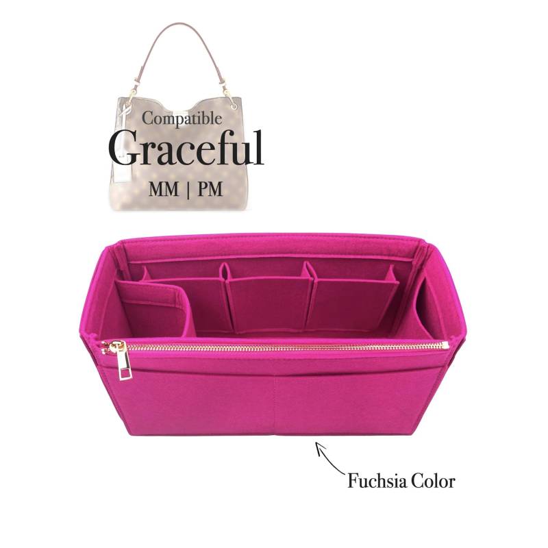 Anmutige Mm Pm Tasche Kompatibel, Groß, Mittel Klein, Filz Einkaufstasche Insert Organizer, Leicht Weich Robust, Behalten Form Organizer Fit | Typ J von SilkOnDesigns