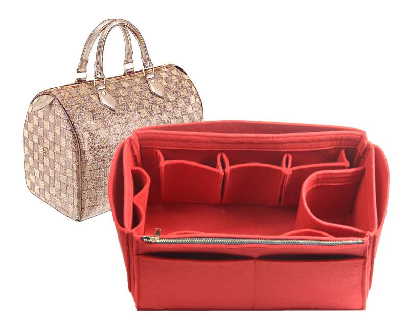 Schneller 25 30 35 40 Kompatibler, Rosa Filz-Geldbeuteleinsatz | Typ Jia Organisieren Designers Bag Halten Tote in Form von SilkOnDesigns