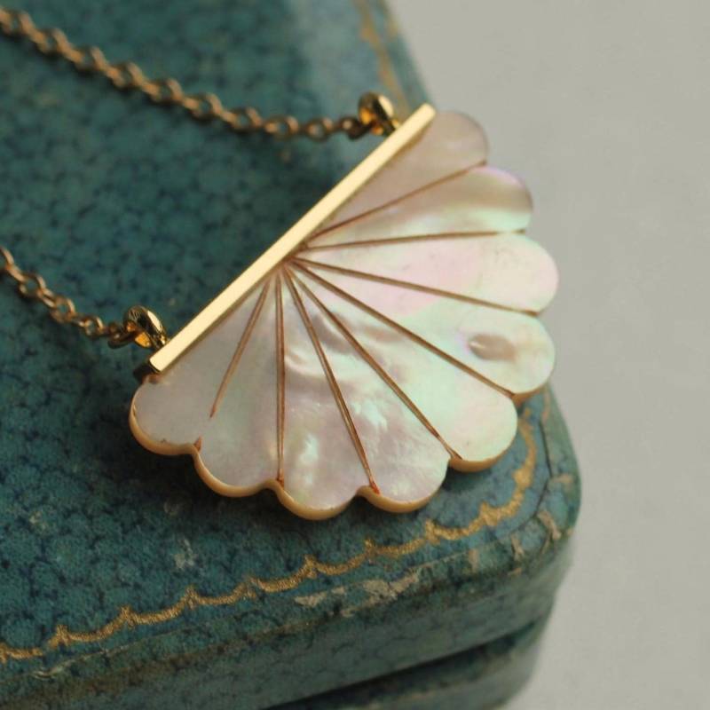 Art Deco Perlmutt Halskette Hochzeitsschmuck Für Die Braut Oder Brautjungfern von SilkPurseSowsEar