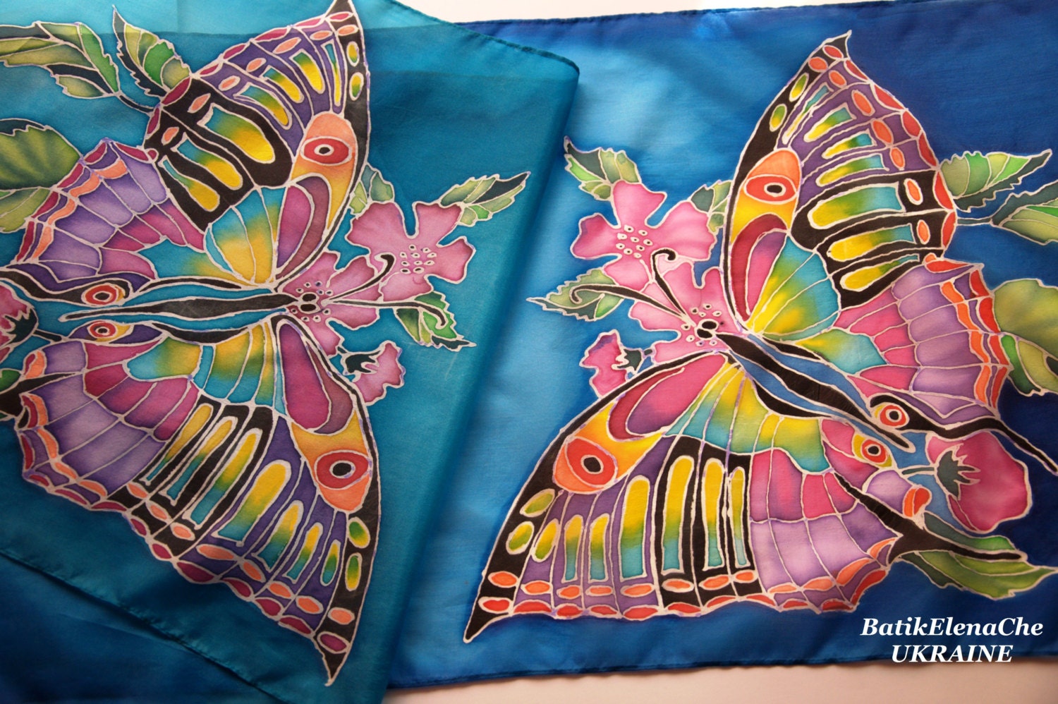 Seidenschal „Blauer Engel" Seidenschal „Blauer Engel" von SilkScarvesElena