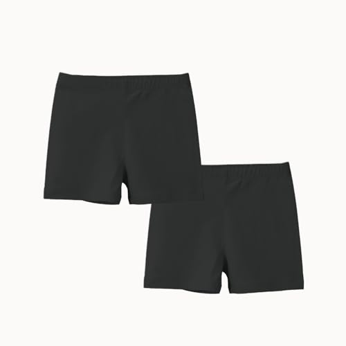 Silkglory Kurze Leggings Mädchen Shorts Kinder Kurze Hose mädchen Aus Baumwolle Radlerhose Cycling Panty,Reiten Schwarz,2er-Pack,3-5Jahre von Silkglory