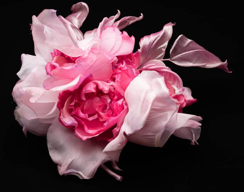 Extra Große Blumenbrosche Seidenblume Brosche Stoffblume von SilkmagicFlowers