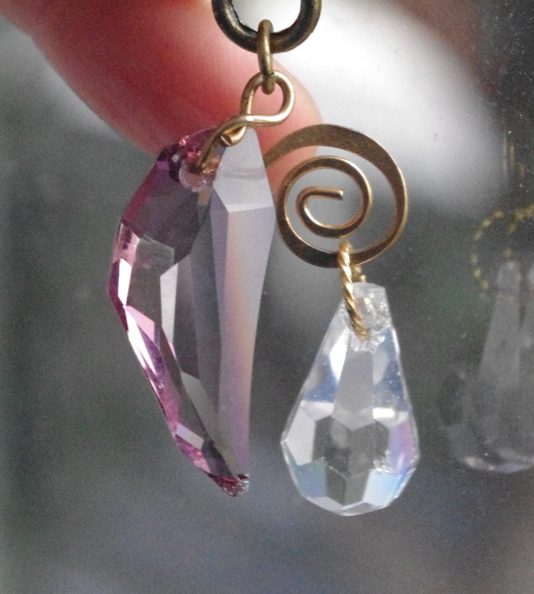 Hübscher Bronze Und Swarovski Schal Ring von SilknSparkles