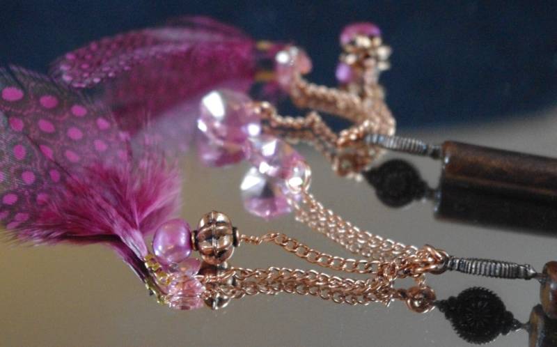 Rosa-Kupferfarbene Haarstäbe von SilknSparkles