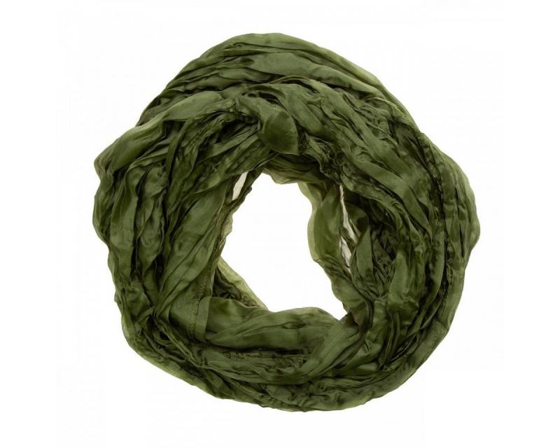 Silkroad Seidenschal Knitterschal Halstuch Schal Crashschal einfarbig von Silkroad
