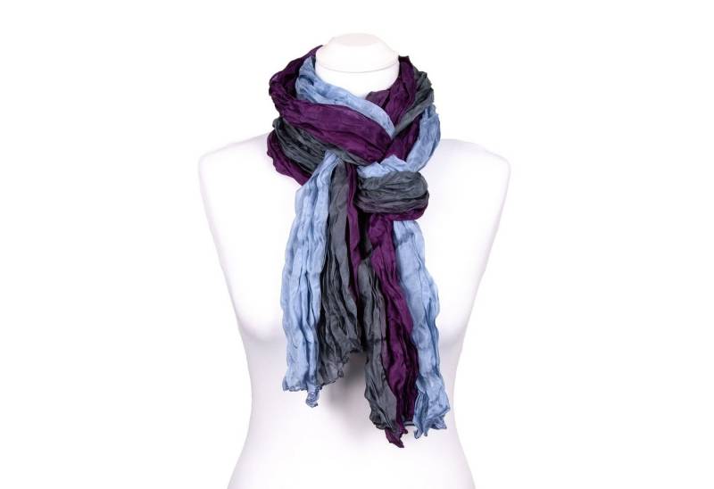 Silkroad Seidenschal Knitterschal Halstuch Schal XXL Farbverlauf grau-brombeere Silkroad Seidenschal Knitterschal Halstuch Schal XXL Farbverlauf grau-brombeere von Silkroad
