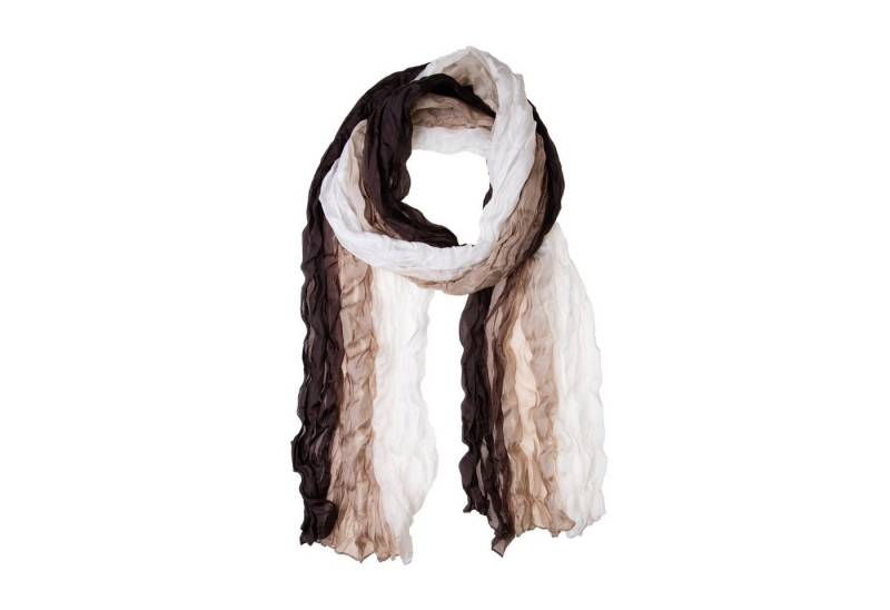 Silkroad Seidenschal Knitterschal Halstuch Schal XXL Farbverlauf weiß-beige-braun Silkroad Seidenschal Knitterschal Halstuch Schal XXL Farbverlauf weiß-beige-braun von Silkroad