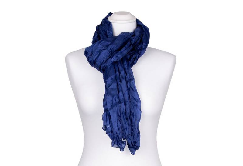 Silkroad Seidenschal Knitterschal Halstuch Schal XXL Saphirblau von Silkroad