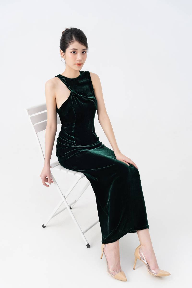 Versandfertig - Maulbeerseidensamtkleid, Luxuriöses Seidensamtkleid, Geschenk Für Sie, Langes Kleid, Partykleid von Silkvelvetshop