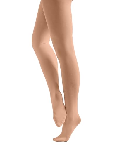 Tanz-Ballettstrumpfhose mit Fuß aus 70 Denier Hochleistungsgewebe, Vollfuß-Ballettstrumpfhose für Mädchen & Damen in Rosa & Hellbraun, hautfarben, XL-XXL Plus Tanz-Ballettstrumpfhose mit Fuß aus 70 Denier Hochleistungsgewebe, Vollfuß-Ballettstrumpfhose für Mädchen & Damen in Rosa & Hellbraun, hautfarben, XL-XXL Plus von Silky Dance