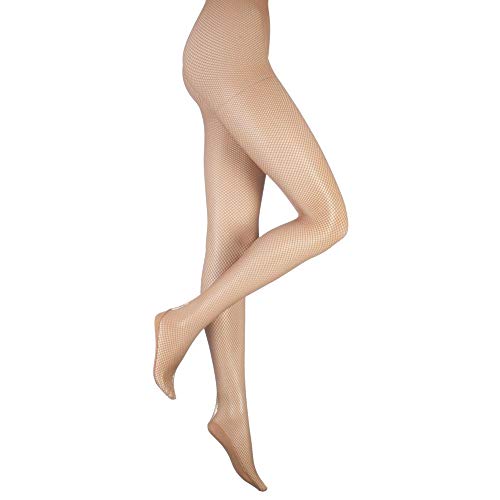 Silky Damen Tanz-Netzstrumpfhose (S) (Toast) von Silky