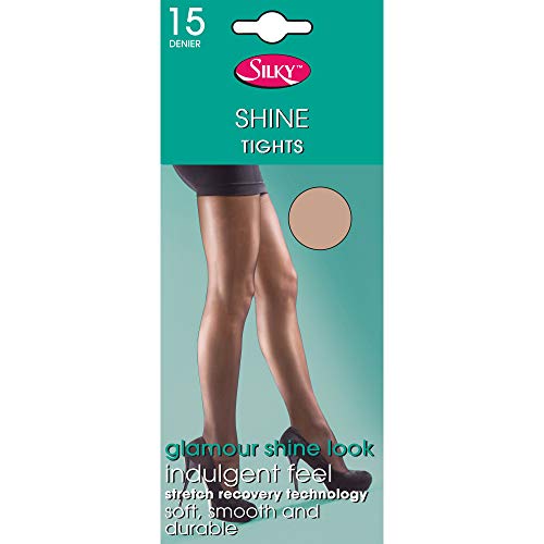 Silky Shine Damen Glanz-Strumpfhose, große Größen (X-Large) (Natur) von Silky