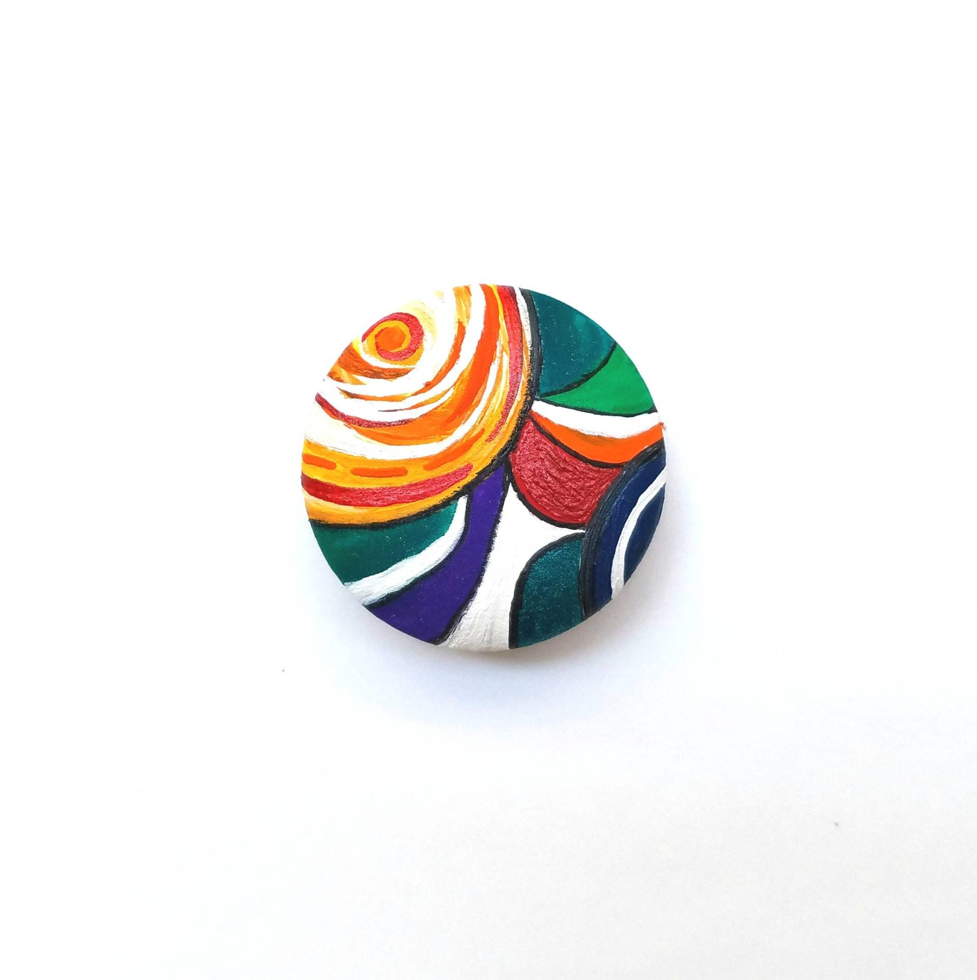 Einzigartiges Accessoire. Designer Verzierter Seidenschal Clip "Bunter Traum". Hergestellt, Um Ihren Schal An Ort Und Stelle Zu Halten. Miniatur Auf Einzigartiges Accessoire. Designer Verzierter Seidenschal Clip "Bunter Traum". Hergestellt, Um Ihren Schal An Ort Und Stelle Zu Halten. Miniatur Auf von SilkyARTDesign