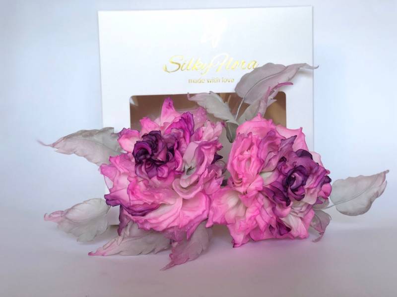 Brosche Und Headpiece Rose "Noémie" von SilkyFlora