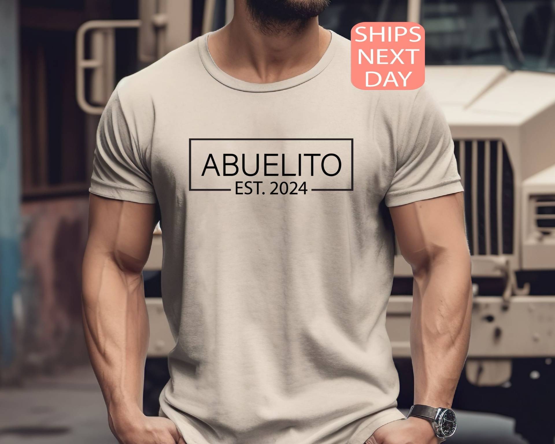 Abuelo Est 2024 Shirt, Opa Ankündigung T-Shirt, Baby Offenbaren Geschenk Für Opa, Neues Papa von SilkywayApparel