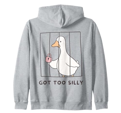 Funny Goose wurde hinter Gittern zu albern Goose Toddlers Kids Kapuzenjacke von Silly Hilarious Goose Jokes Dads Moms Kids Boys