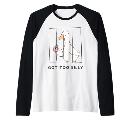 Funny Goose wurde hinter Gittern zu albern Goose Toddlers Kids Raglan von Silly Hilarious Goose Jokes Dads Moms Kids Boys