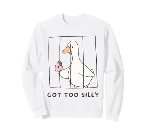 Funny Goose wurde hinter Gittern zu albern Goose Toddlers Kids Sweatshirt von Silly Hilarious Goose Jokes Dads Moms Kids Boys