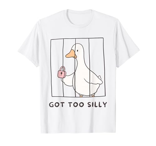 Funny Goose wurde hinter Gittern zu albern Goose Toddlers Kids T-Shirt von Silly Hilarious Goose Jokes Dads Moms Kids Boys