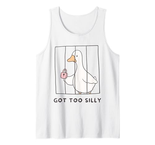 Funny Goose wurde hinter Gittern zu albern Goose Toddlers Kids Tank Top von Silly Hilarious Goose Jokes Dads Moms Kids Boys