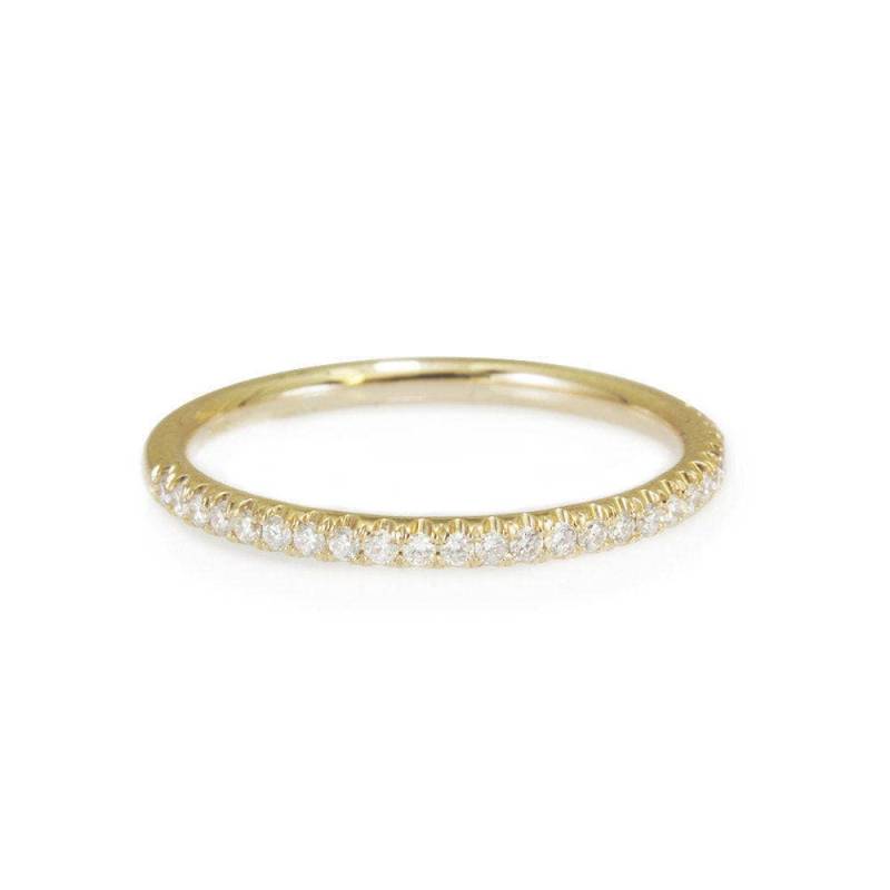 Eternity Diamant Ehering, Trauringe, Zarte Ringe, Minimal Schmuck, Feiner Schmuck von SillyShinyDiamonds