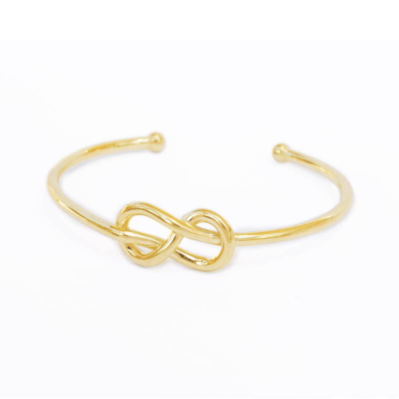 Infinity Armreif Armband Knoten Gold Manschette Armreif, Diamant Armband, Zurück in Der Schule Schmuck, Liebe, Freundschaft, Brautjungfer von SillyShinyDiamonds