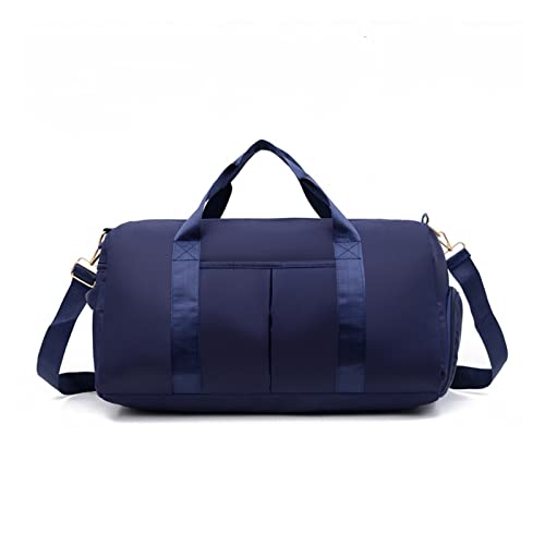 SilteD Bai Shi Wu Outdoor-wasserdichte Nylon-Sport-Turnbeutel für Männer und Frauen, Training, Fitness, Reisen, Handtasche, Yoga-Matte, Sporttasche mit Schuhfach, Sporttaschen (Farbe: Marineblau) von SilteD