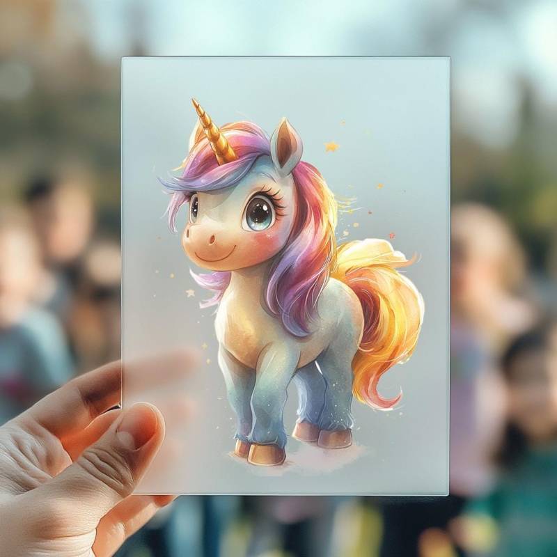 Hochwertiges Bügelbild "Einhorn" Unicorn - Umweltfreundliche Textilveredelung Mit Detailreichem Design von SiluriClothing