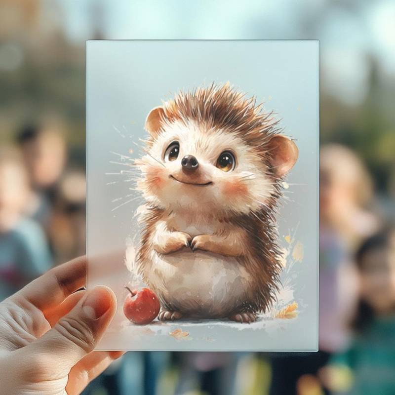 Hochwertiges Bügelbild "Igel" - Umweltfreundliche Textilveredelung Mit Detailreichem Design von SiluriClothing