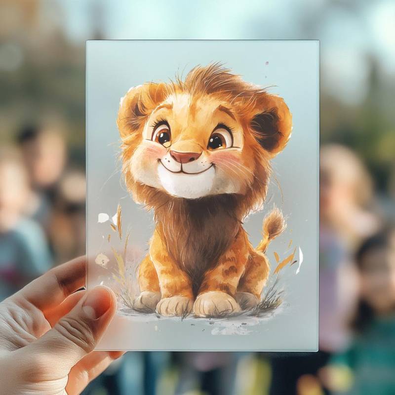 Hochwertiges Bügelbild "Löwe" - Umweltfreundliche Textilveredelung Mit Detailreichem Design von SiluriClothing