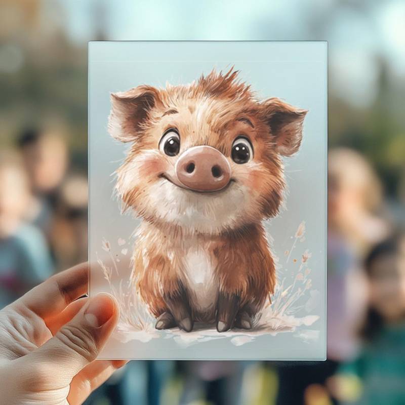 Hochwertiges Bügelbild "Wildsau" - Umweltfreundliche Textilveredelung Mit Detailreichem Design von SiluriClothing