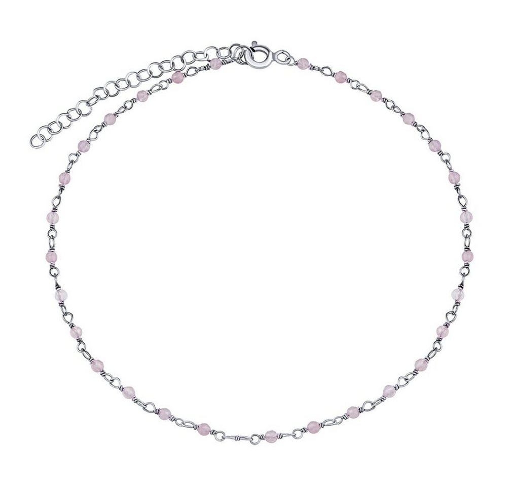 Silvego Armband Silver bracelet with genuine Arika rose gold 2mm INS1007BRQ von Silvego