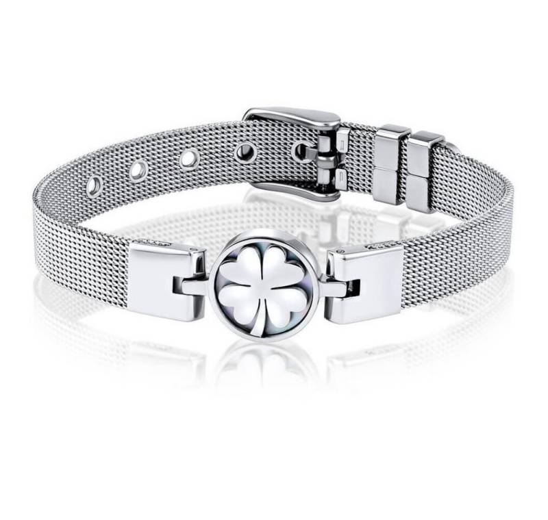 Silvego Armband Steel bracelet with four-leaf clover KMM111134 von Silvego