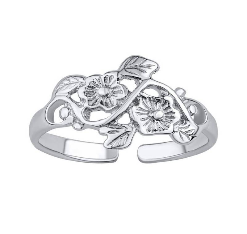 Silvego Fingerring Offener Silberring am Fuß der Blume Alisa PRM12185R von Silvego