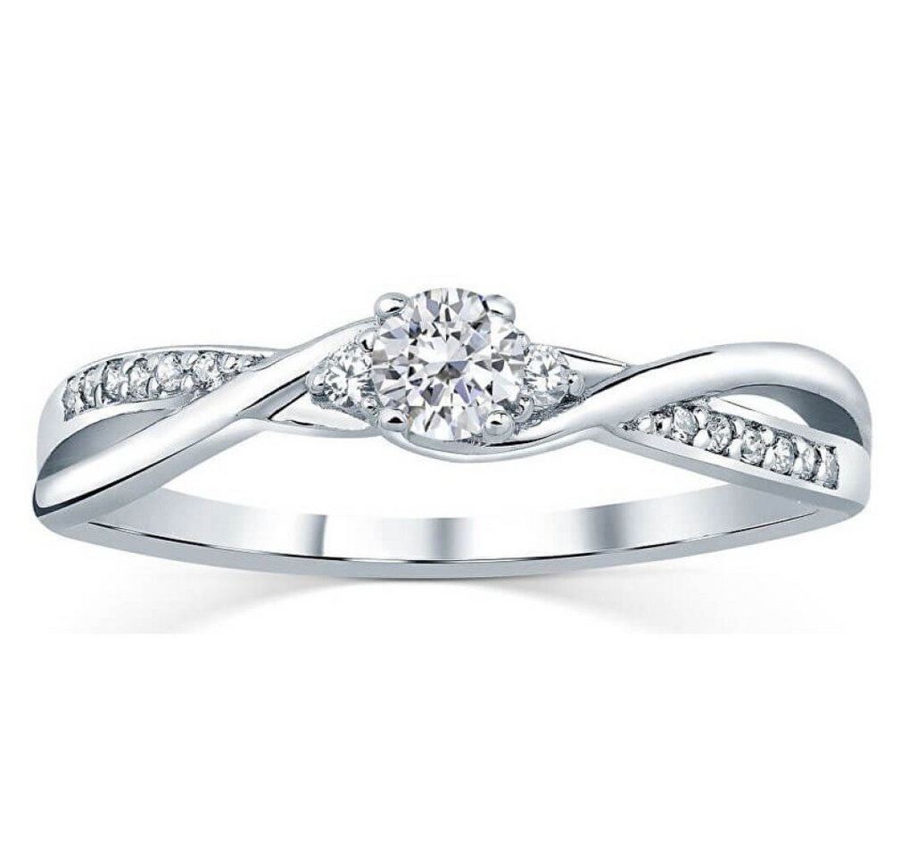 Silvego Fingerring Silver ring with crystals Swarovski FNJR085sw - Circuit: 49 mm von Silvego