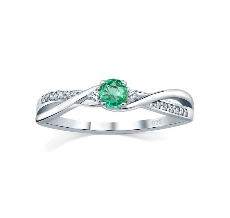 Silvego Fingerring Silver ring with real natural emerald JJJR1100ER - Circuit: 53 mm von Silvego