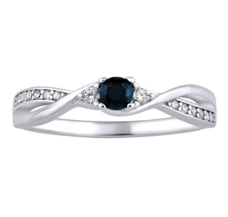 Silvego Fingerring Silver ring with real natural sapphire JJJR1100SAP - Circuit: 58 mm von Silvego