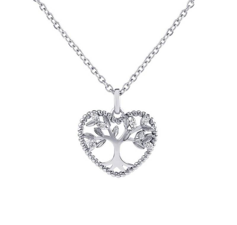 Silvego Kette mit Einhänger Silver Necklace with Tree of Life in the Heart Zethar Pendant JJJ0971N von Silvego