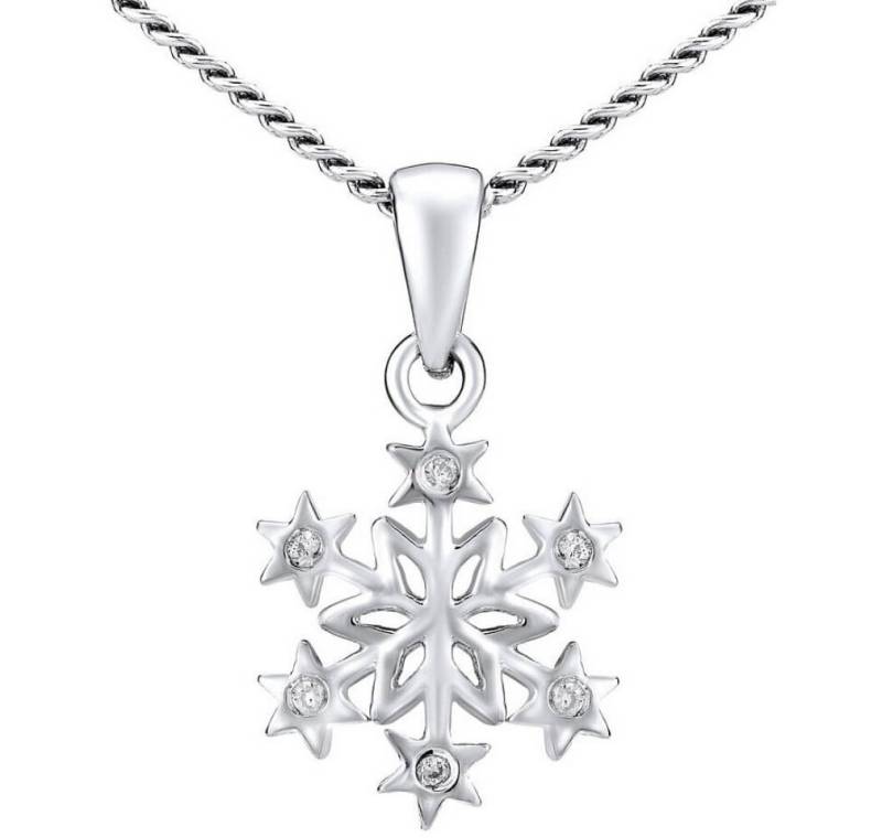 Silvego Kette mit Einhänger Silver necklace Snowflake ZTJ81189VSW (chain, pendant) von Silvego