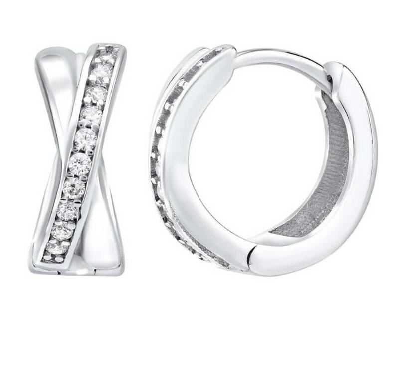 Silvego Ohrring-Set Delicate round earrings with zircons Audrey QR440 von Silvego