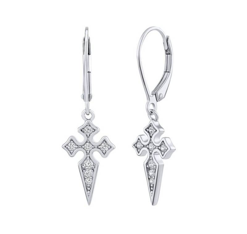 Silvego Ohrring-Set Gethel Silver Cross Earrings with Brilliance Zirconia MW13168E von Silvego