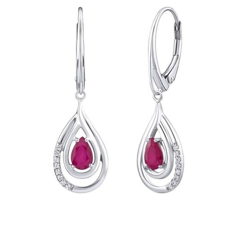 Silvego Ohrring-Set Luxury silver earrings with rubies and zircons FWE10130R von Silvego