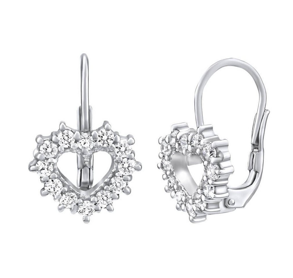 Silvego Ohrring-Set Romantic silver earrings Hearts with zircons 31969Z von Silvego