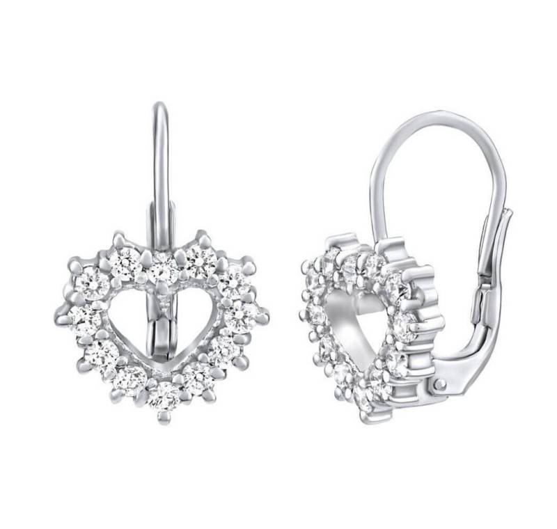 Silvego Ohrring-Set Romantic silver earrings Hearts with zircons 31969Z von Silvego