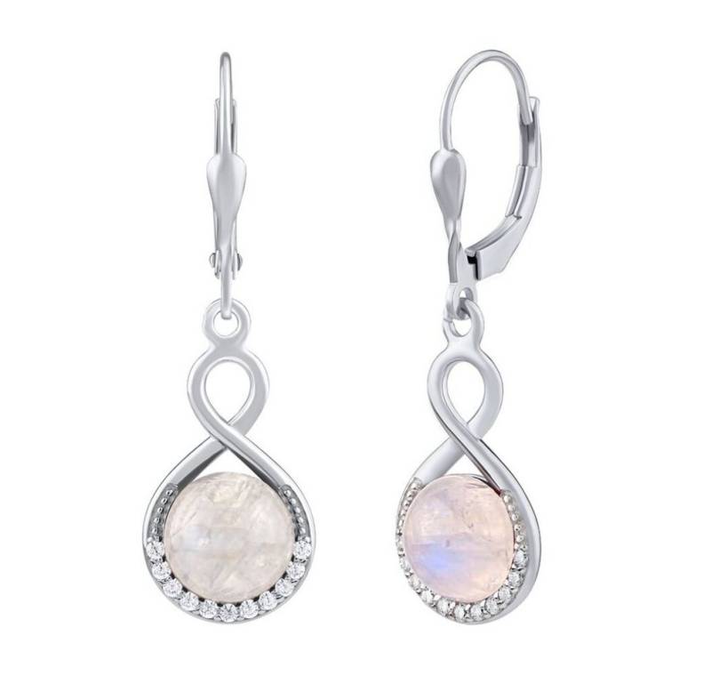 Silvego Ohrring-Set Silver Dangle Earrings with Genuine Moonstone JST14710EMS von Silvego