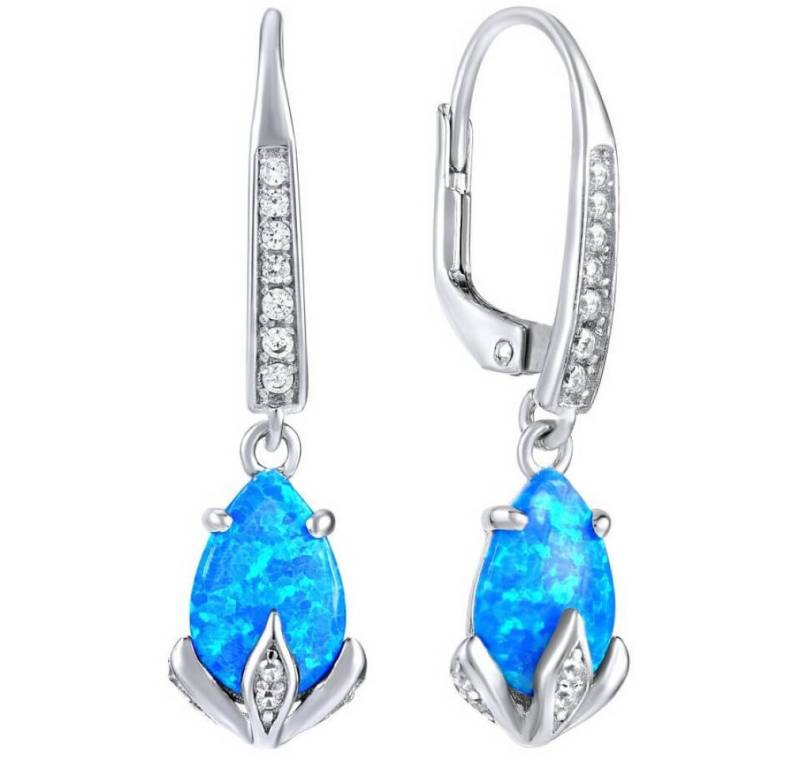 Silvego Ohrring-Set Silver earrings with blue synthetic opal JJJE1267B von Silvego