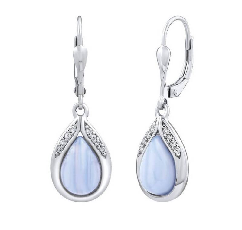 Silvego Ohrring-Set Silver earrings with natural agate jst13327ba von Silvego