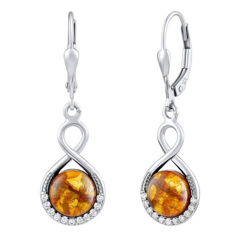 Silvego Ohrring-Set Silver earrings with real amber JST147107EJ von Silvego