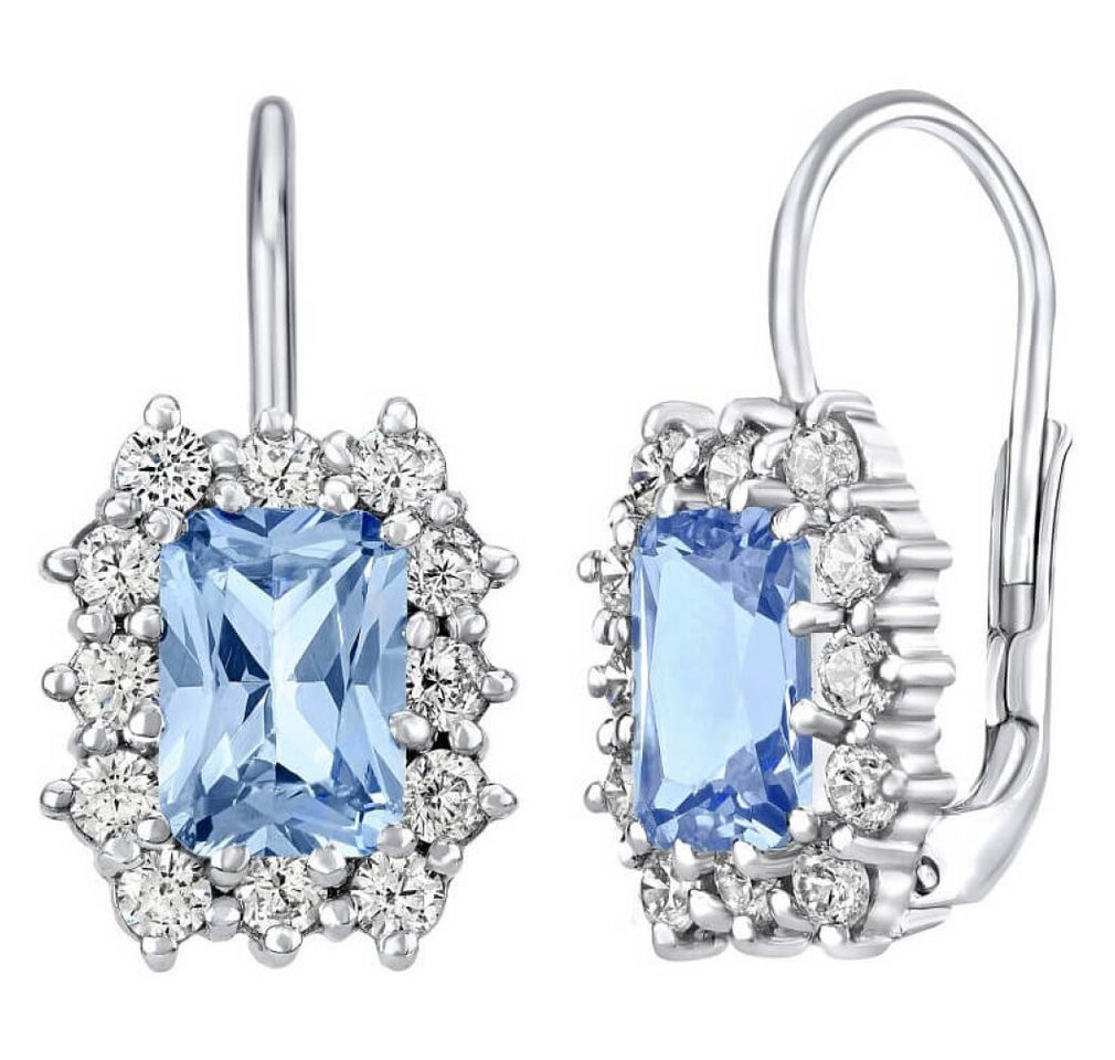 Silvego Ohrring-Set Silver earrings with synthetic topaz B31757bt von Silvego