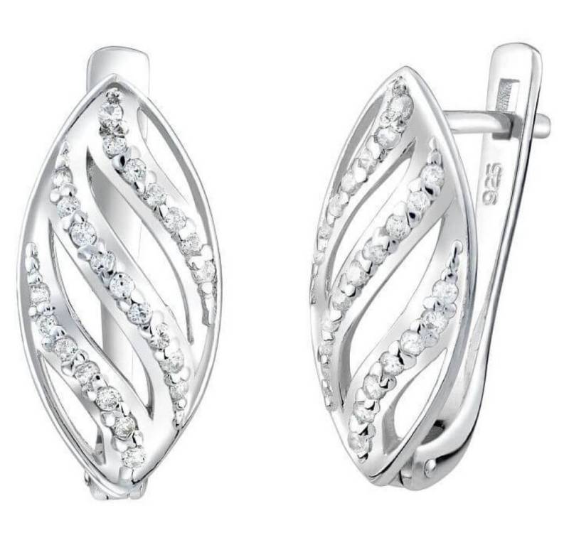 Silvego Ohrring-Set Silver earrings with zircons Veria FNJE0053QR von Silvego
